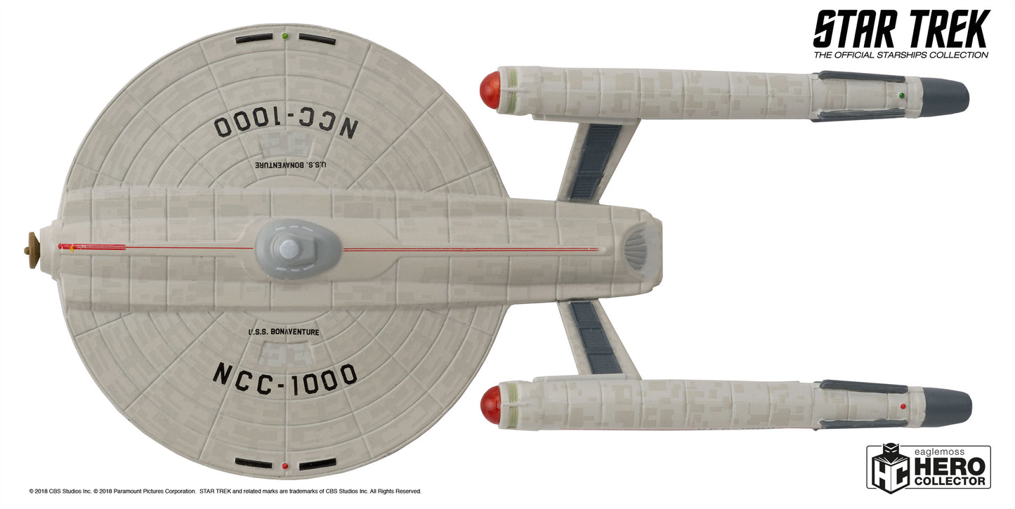 #12 U.S.S. Bonaventure NCC-1000 Model Diecast Ship BONUS ISSUE (Eaglemoss / Star Trek)
