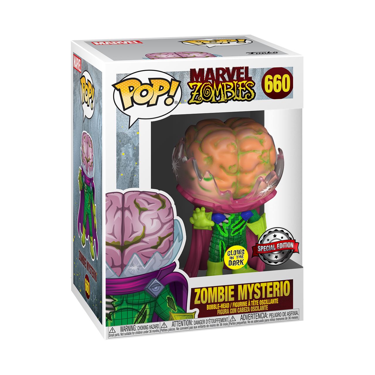 Funko ZOMBIE MYSTERIO #660 (Glow) POP! Marvel Zombies Vinyl Figure SPECIAL ED...