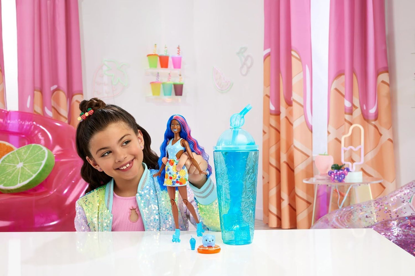 Barbie Pop Reveal Fruit Series Fruit Punch Doll 8 Surprises HRW42