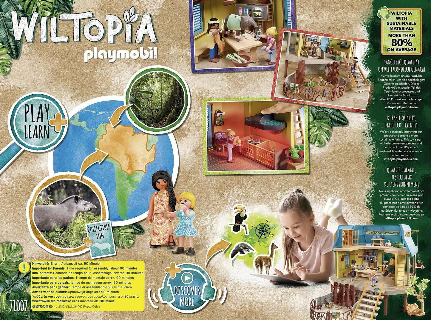 Playmobil Wildtopia Animal Care Station Research Base with Light Effects 71007