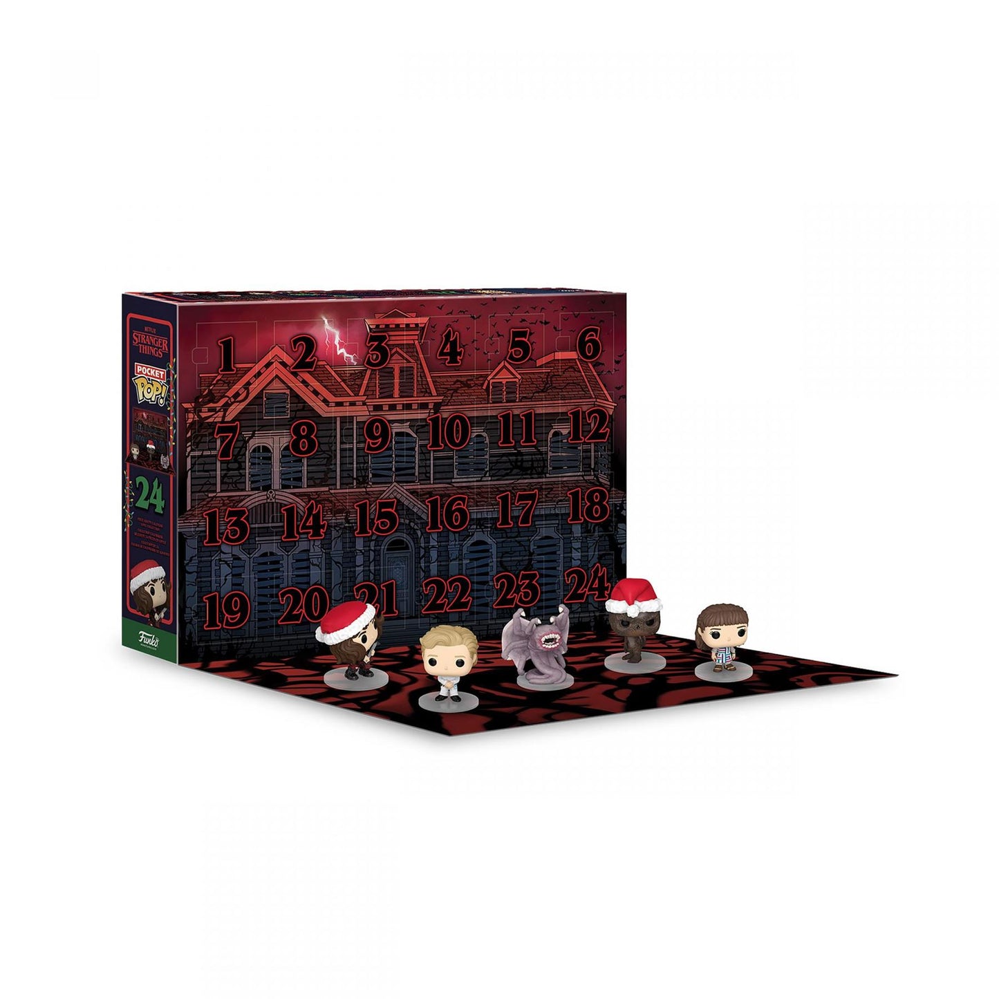 Stranger Things Advent Calendar FK81221 – Funko Pocket Pop! 24-Day Holiday Countdown Box with Mini Vinyl Figure Surprises | Official Netflix Collectible