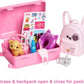 Barbie Malibu Doll and Puppy Travel Set 10+ Pieces Mattel HJY18