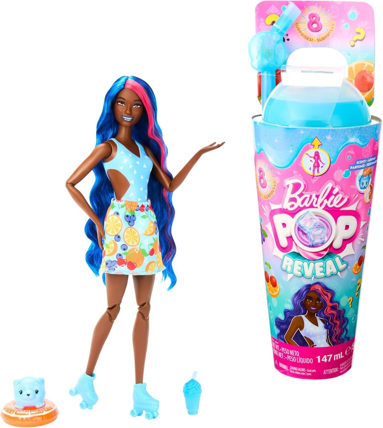Barbie Pop Reveal Fruit Series Fruit Punch Doll 8 Surprises HRW42