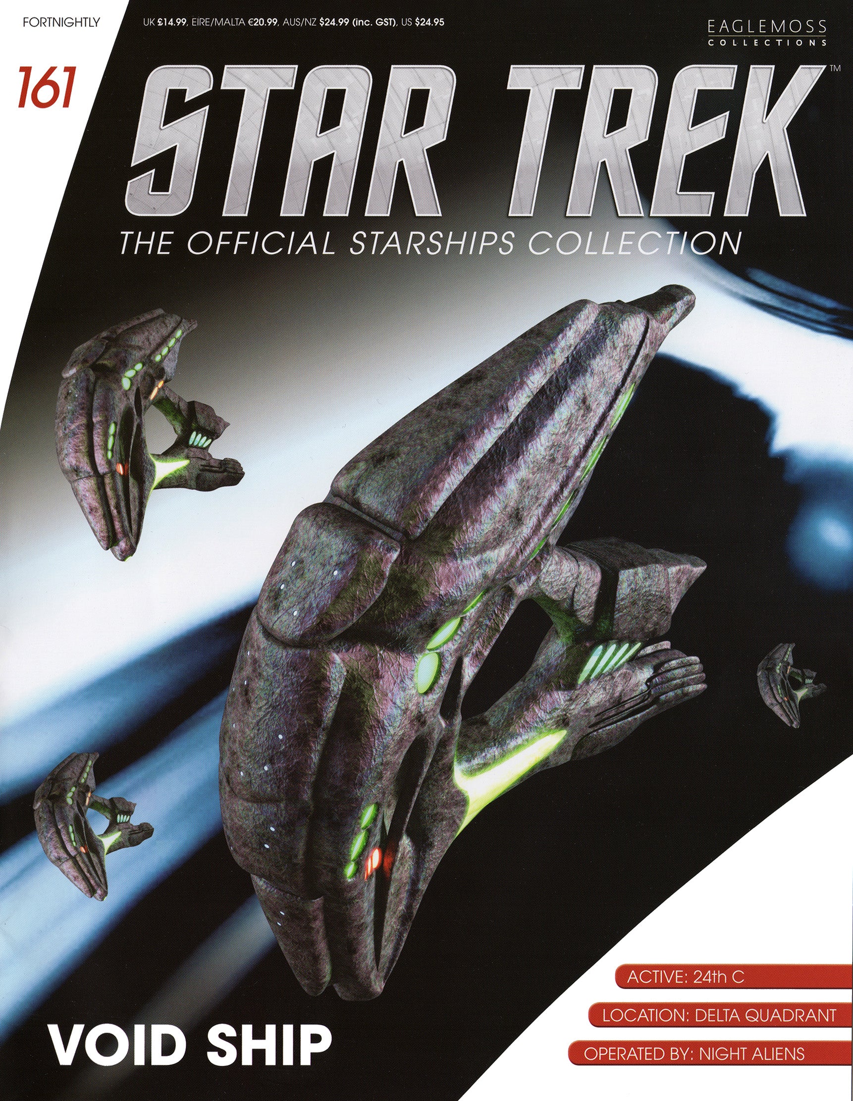#161 Void Night Aliens Ship Model Die Cast (Eaglemoss / Star Trek) Star Trek