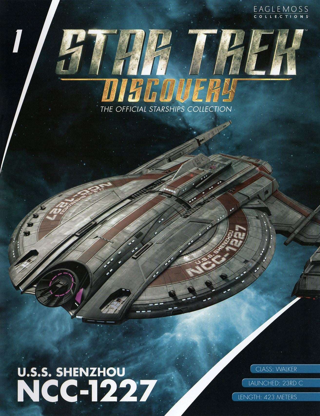 #1 U.S.S. Shenzhou NCC-1227 (Walker class) Discovery Ship Model Die Cast Starship SSDUK001 (Eaglemoss / Star Trek)